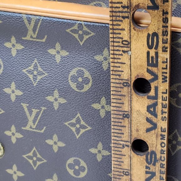 LOUIS VUITTON Monogram 17" Carryall Square Travel Duffle Mens Bag Duffle Gym LV - Picture 3 of 15